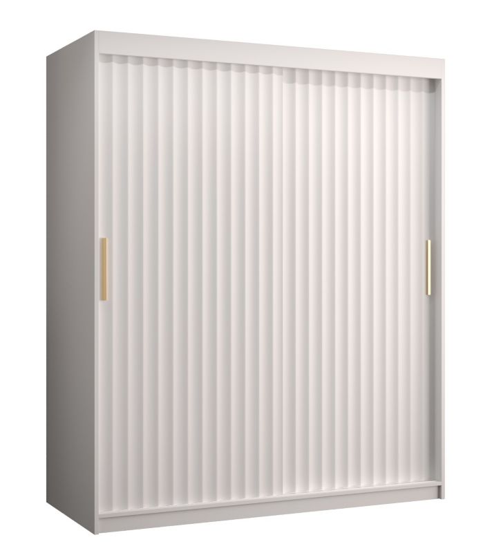 Szafa przesuwna Abiks Meble RIFLO WAVE 1 150 biały mat + biały mat 1 szt.