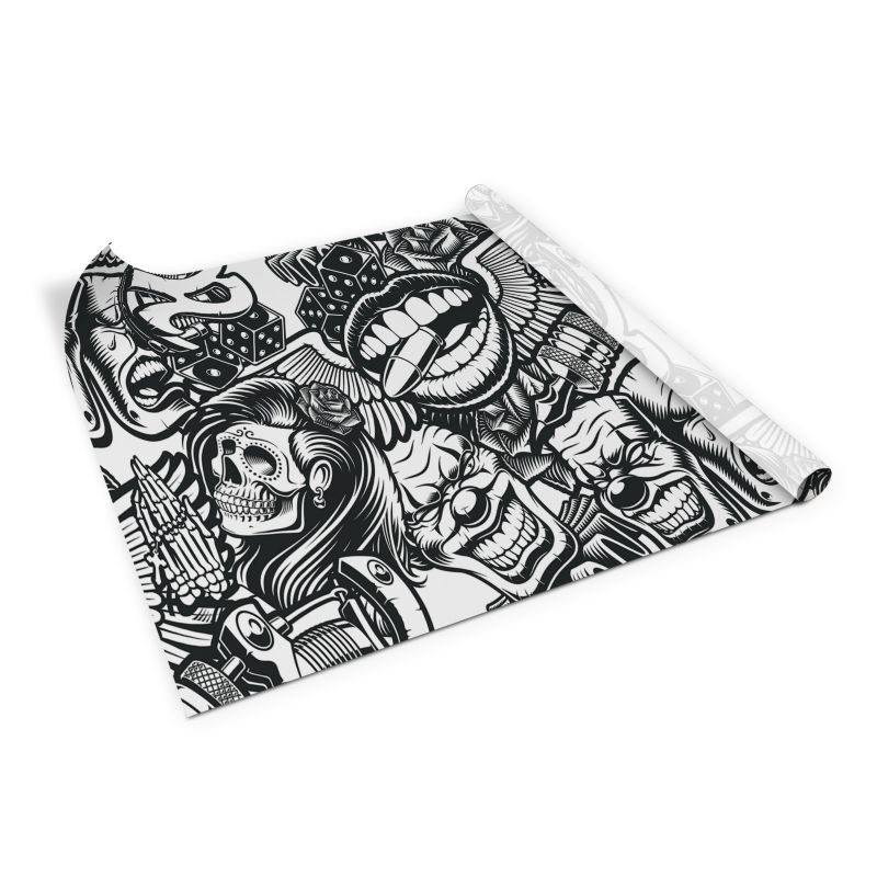 Samoprzylepna okleina Tulup 100x50 cm Czaszki tatuaż 1 szt.