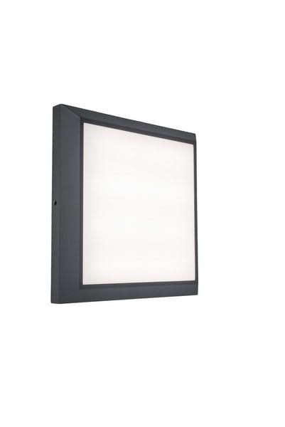 Kinkiet ścienny zewnętrzny Lutec Helena ciemny szary LED 20W 4000K 1500lm IP54 wym: 22 x 22 x 3,6 cm aluminium - 1 szt.