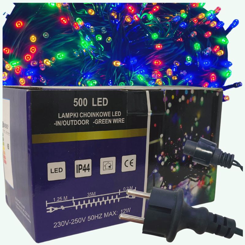 Lampki choinkowe 500 LED MODO24 flash multikolor 1 kpl