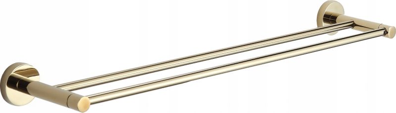 Podwójny wieszak na ręcznik Mexen Remo złoty 64,5 cm 2 szt.