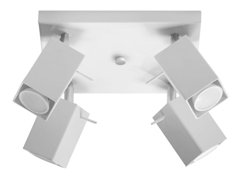 Lampa sufitowa Sollux Lighting Merida biała chromowana 4 x GU10 x 40W wym: 25 x 25 cm - 1 szt.