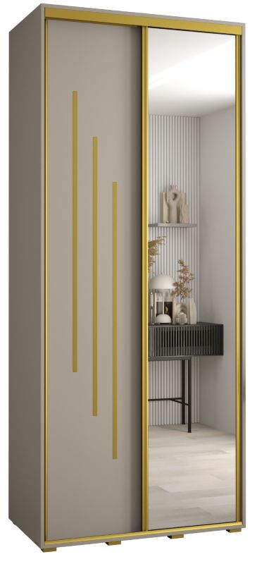 Szafa przesuwna Abiks 45 wysoka Dakota 9 120 kaszmir+kaszmir+złoty 1 szt