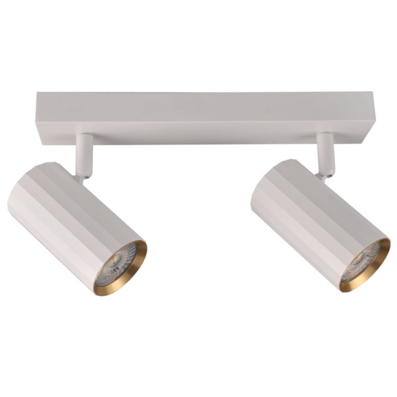 Kinkiet ścienny Polux Nicea biało-złoty 2 x GU10 x 10W IP20 wym: 10 x 5,5 cm - 1 szt.