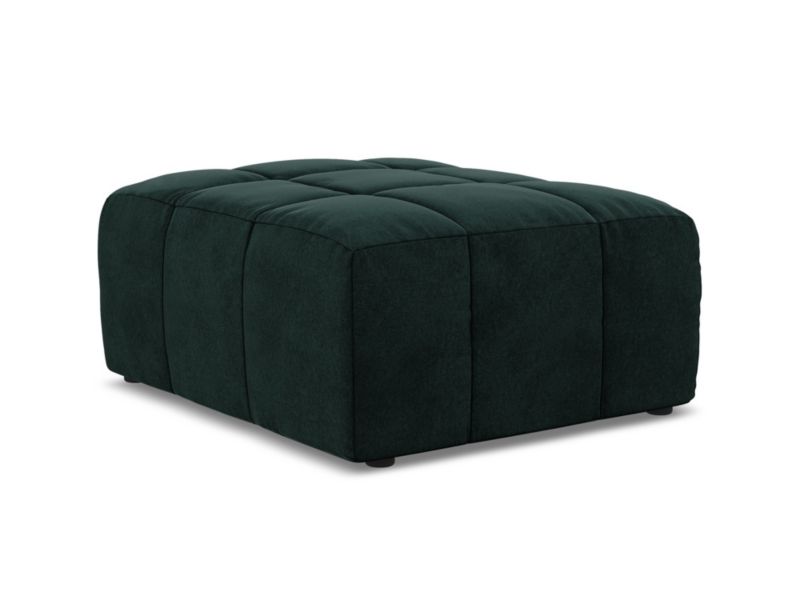 Pufa LaMiaSofa GRADO z tkaniny welwetowej 75x90 cm szaro-zielony 1 szt.