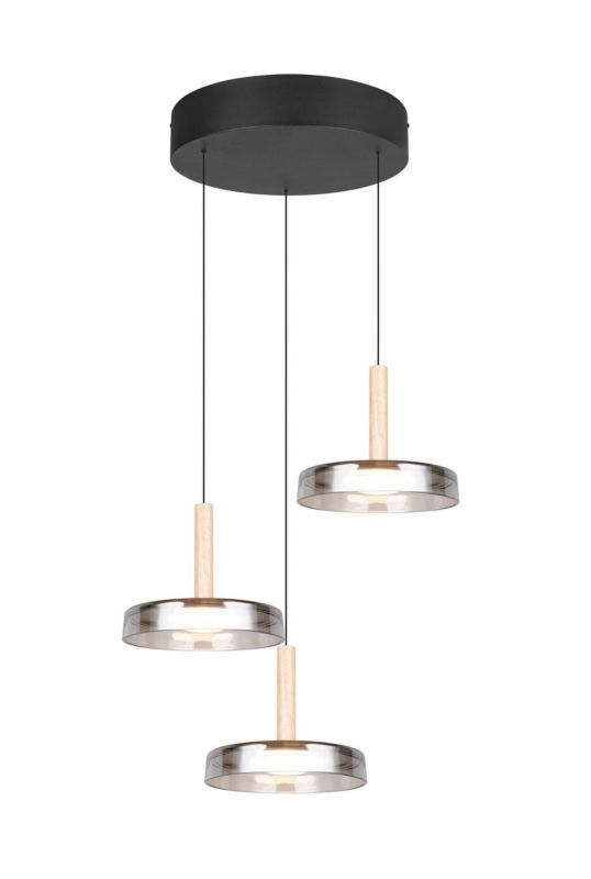 Lampa wisząca Trio Celeste 6897 czarna-chromowana nowoczesna wbudowany LED 22.5W 1 szt.