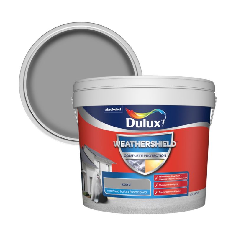 Farba elewacyjna Dulux Complete szary 10 l