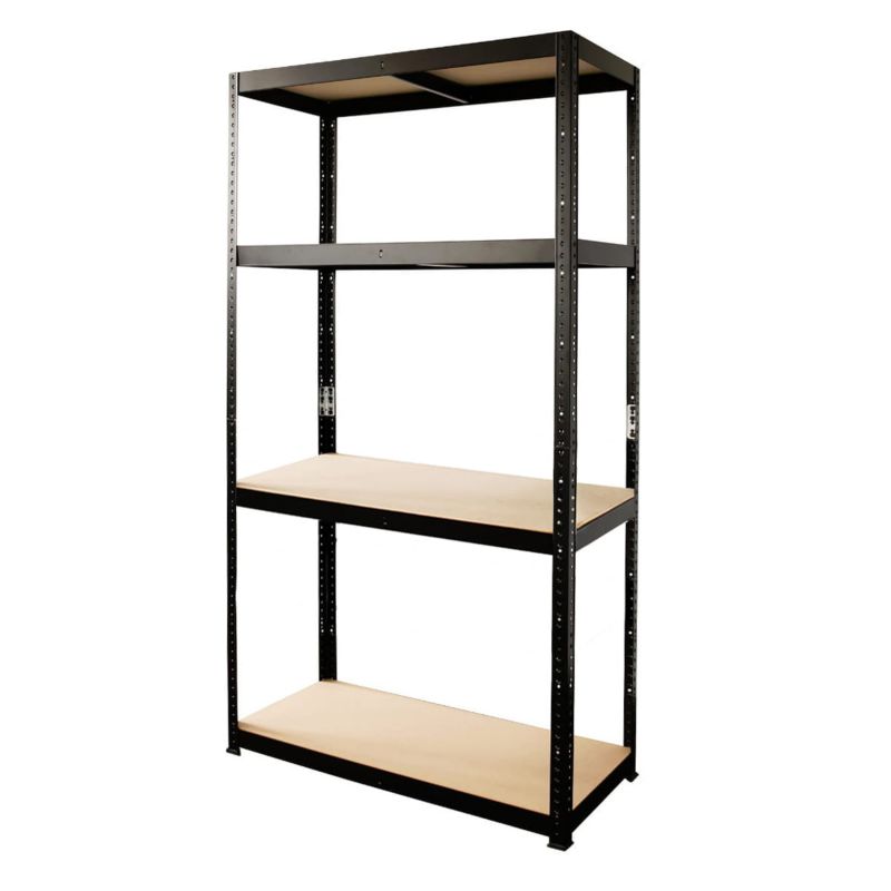 Regał metalowy wciskany R175 Metalkas 179x80x40 175kg czarny HDF 1 szt.