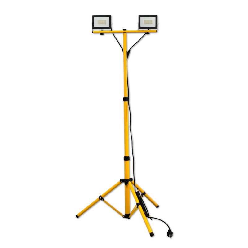 Naświetlacz ze statywem LED MasterLED Tiga 2x 30W 4500K IP65 zestaw żółty czarny 1 szt.