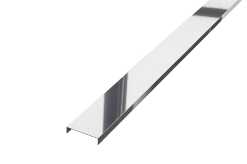 Profil metalowy rektyfikowany U Lambro srebrny lustrzany połysk 4cm x 270cm 1 szt.