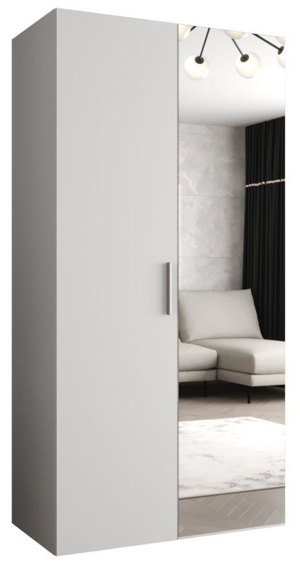 Szafa uchylna Abiks BARI 2 100 wys. 202 cm Biały + u. Srebrny 1 szt