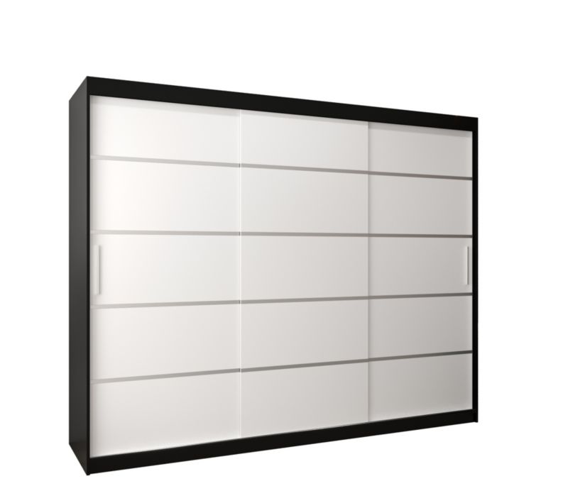 Szafa przesuwna Garderoba Abiks Verona 1 250 czarny + biały 1 szt.