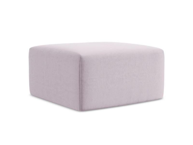 Pufa LaMiaSofa BOVA z tkaniny welwetowej 75x75 cm lawendowy 1 szt.