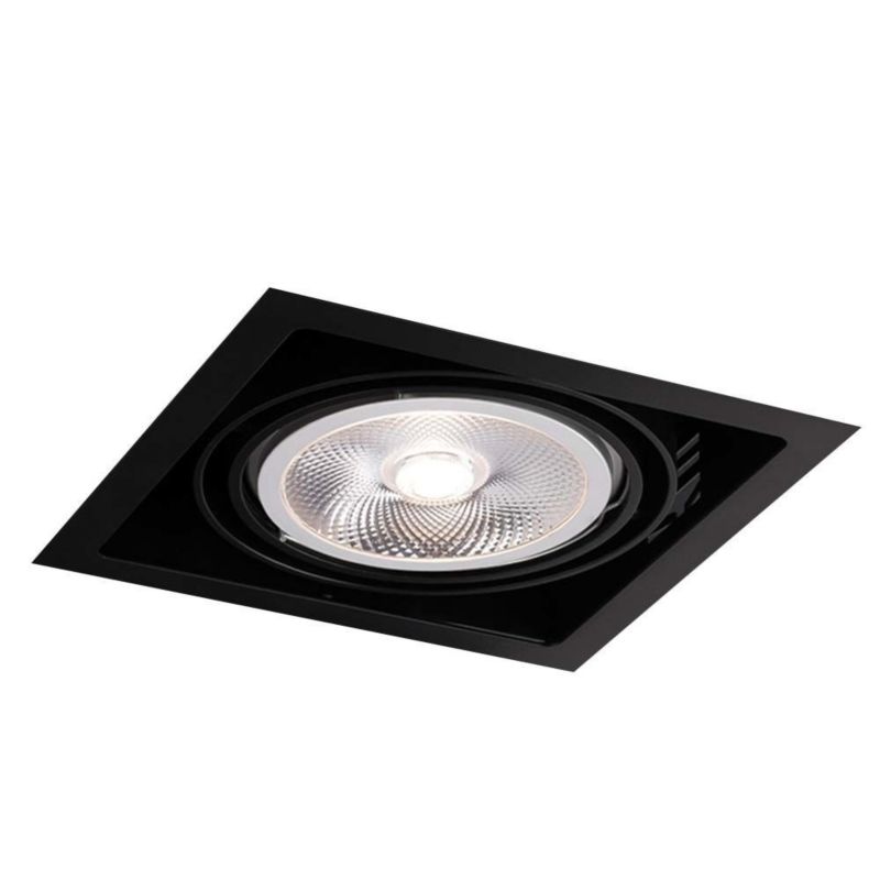 Oprawa sufitowa wpuszczana Shilo Muko czarna ruchoma 1 x GU10 x 18W IP20 wym: 10,5 x 18,5 x 18,5 cm kwadratowa - 1 szt.