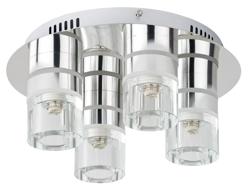 Lampa sufitowa Alfa Mateo chromowana przezroczysty wym: 17 x 36 x 36 cm 4xG9 x 10W 1 szt.