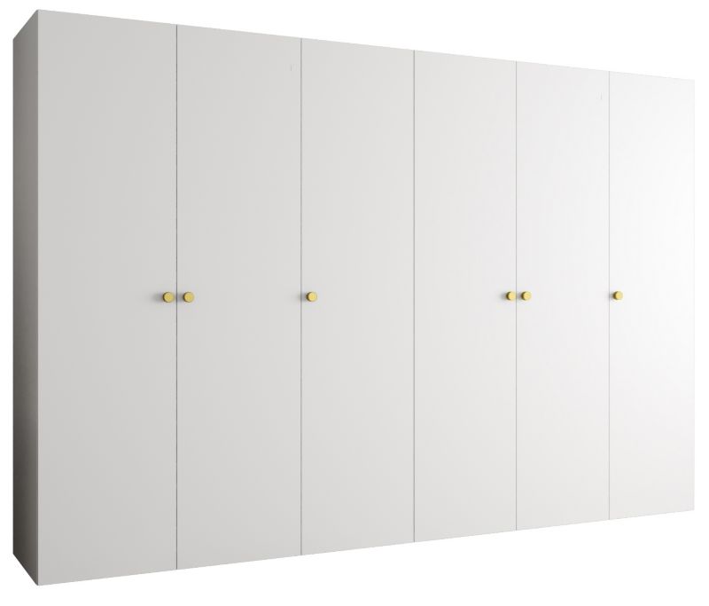 Szafa uchylna Abiks PARMA 1 300 wys. 202 cm Biały + u. Złoty 1 szt