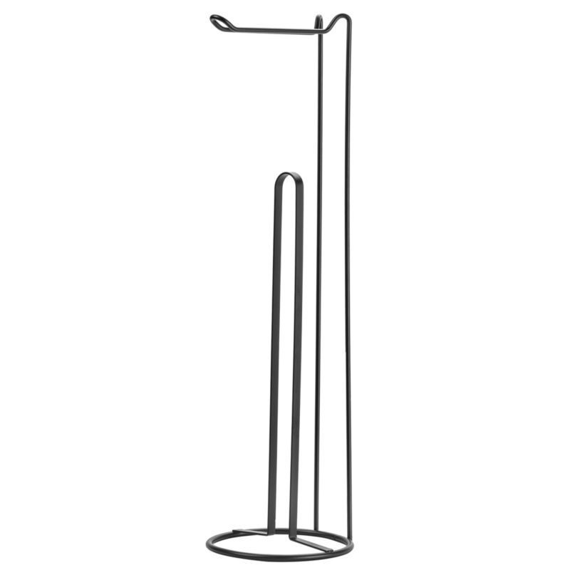 Uchwyt Na Ręcznik KADAX Stojak Papierowy Papier Czarny Loft Stylowy Łazienkowy Srebrny 1 szt.