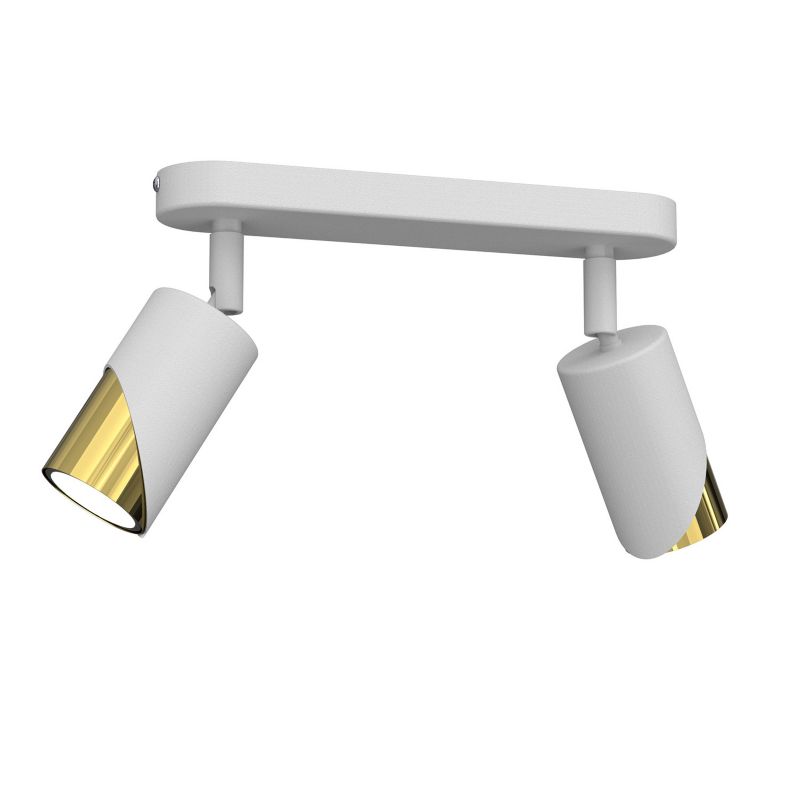 Lampa sufitowa Luminex Shift biały mat-złoty połysk Listwa z lampami 2 x GU10 x 15W wym: 17 x 24 x 5,5 cm - 1 szt.