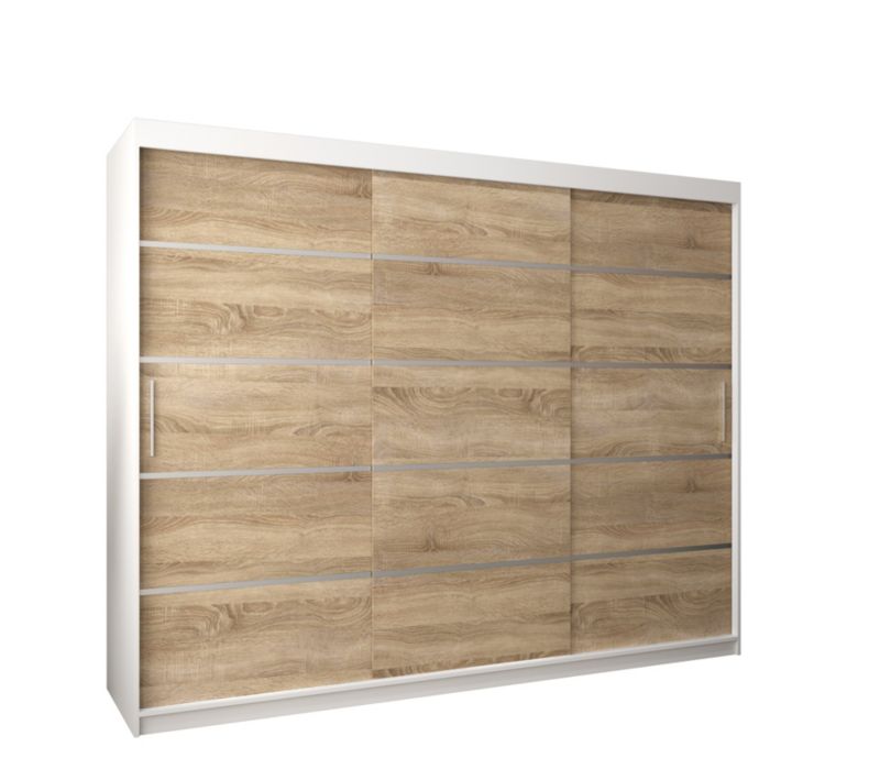 Szafa przesuwna Garderoba Abiks Verona 1 250 biały + sonoma 1 szt.