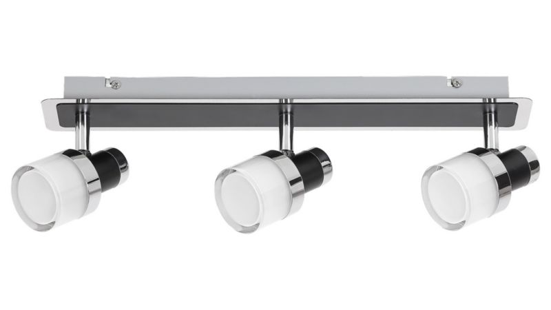 Reflektor sufitowy Rabalux Harold czarny-szkło opalizowane LED 15W 4000K 1200lm do łazienki IP44 wym: 10,5 x 43 x 10,5 cm - 1 szt.