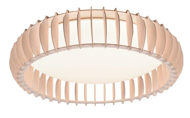 Lampa sufitowa wisząca RL Monte 4613 biała jasne drewno nowoczesna wbudowany LED 38W 1 szt.