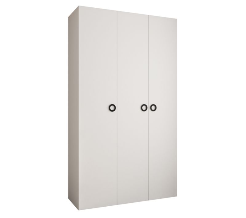 Szafa trzydrzwiowa wysoka 50 Abiks Como 1 140 biały+czarny 1 szt.