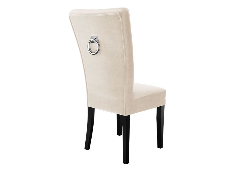 Krzesło MIRJAN 24 S67 czarny + kremowy + kołatka chrom 1 szt.