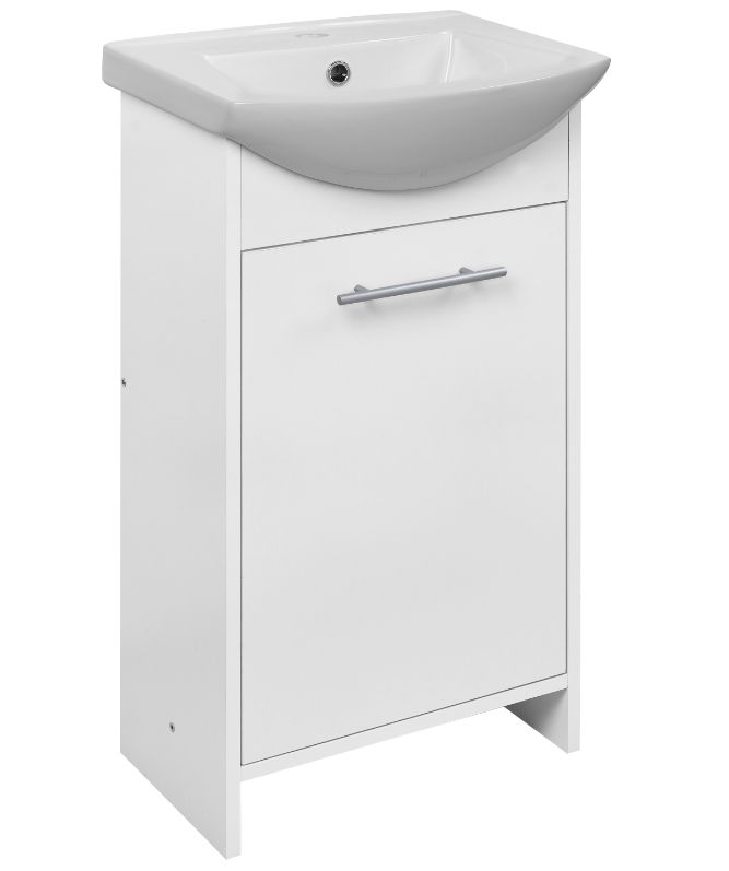 Szafka Łazienkowa Stamar Stojąca z Umywalką 450 x 350 mm Biała Matowa 1 szt