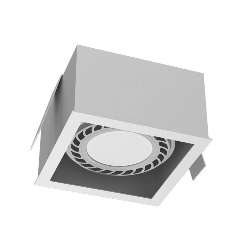 Oprawa sufitowa wpuszczana Brosline Cage biała 1 x GU10 x 18W IP20 wym: 8,5 x 13,6 x 13,6 cm kwadratowa - 1 szt.