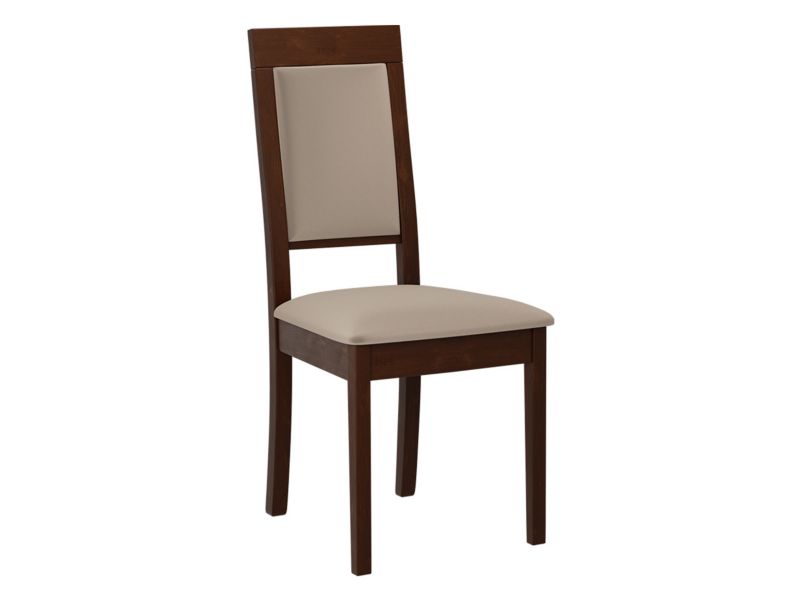 Krzesło MIRJAN 24 tapicerowane Roma XIII orzech/plusz jasny beż 1 szt.