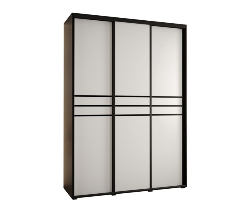 Szafa przesuwna Abiks DAVOS 10 wysoka szer.170cm czarny/biały/czarny 1szt.