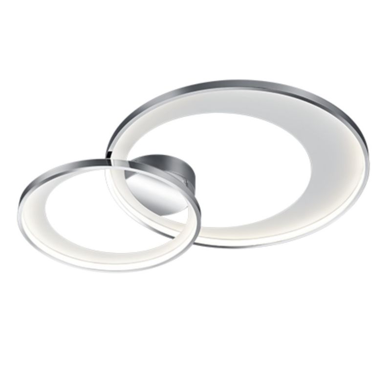 Lampa sufitowa wisząca Trio Granada 3371 srebrno-biała nowoczesna wbudowany LED 36W 1 szt.