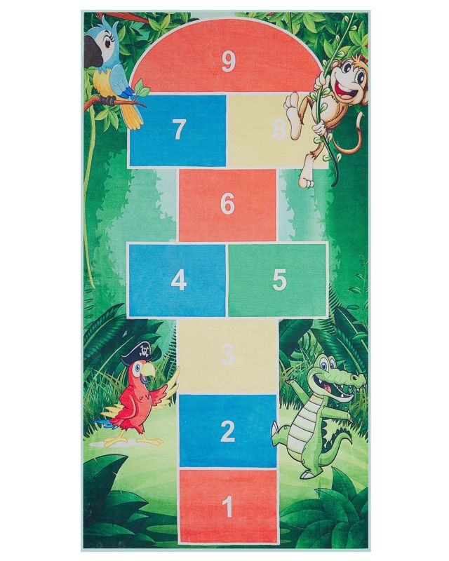 Dywan dziecięcy gra w klasy 80 x 150 cm zielony Babadag 1 szt.