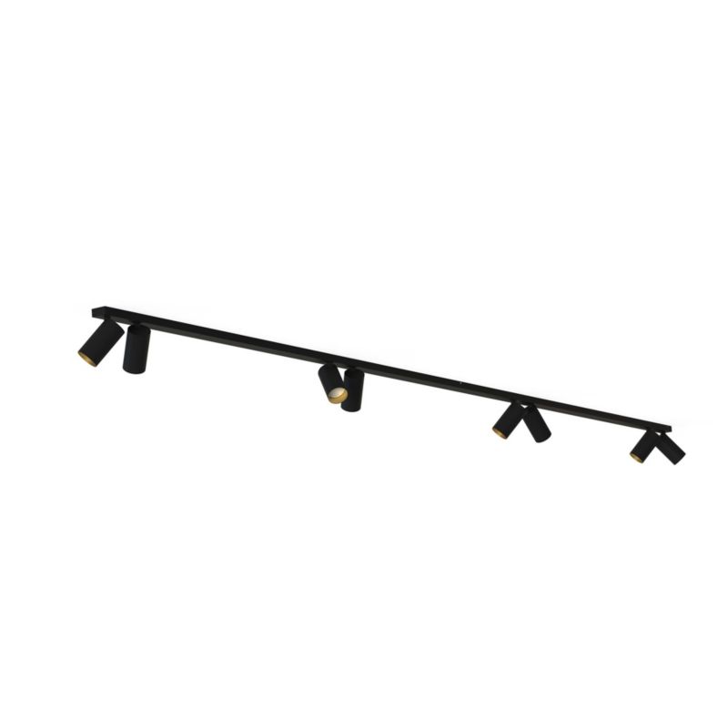 Reflektor sufitowy Nowodvorski Lighting Mono czarno-złoty 8 x GU10 x 10W IP20 wym: 12 x 320 cm - 1 szt.