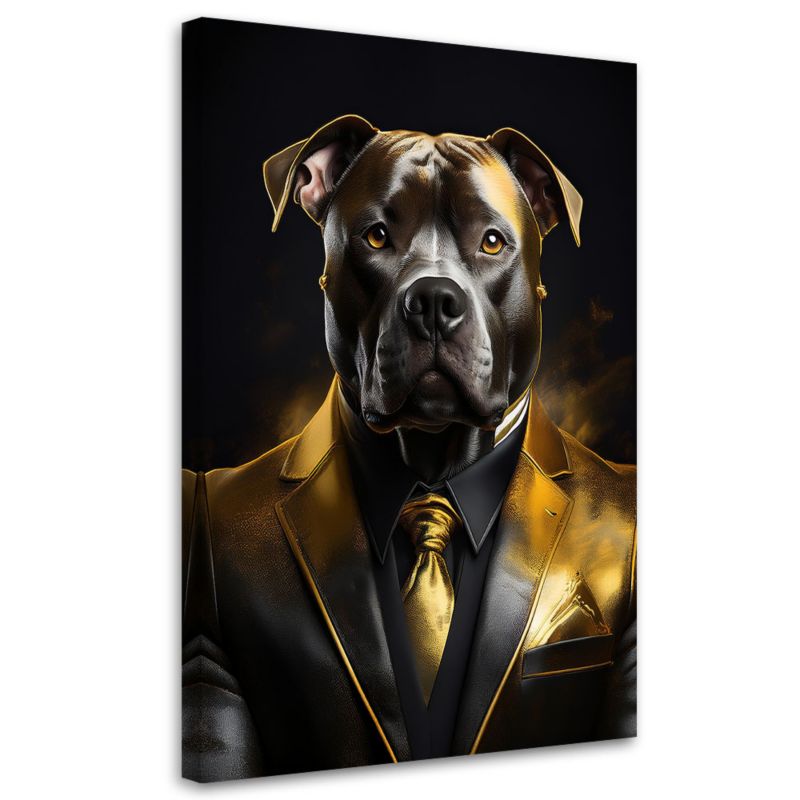 Obraz na płótnie Feeby Pies Zwierzęta w garniturze 60x90cm 1szt