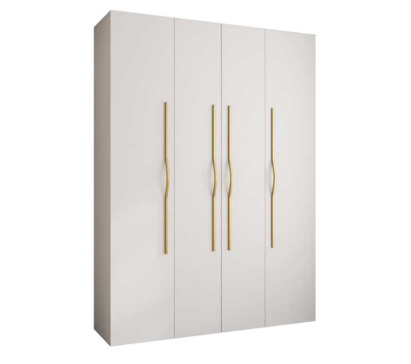 Szafa uchylna Garderoba COMO 2 180 (biały/złoty)