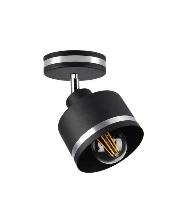 Lampa wisząca Candellux Wama czarno-srebrna wym: 17 x 12 x 12 cm 1xE27 x 40W 1 szt.