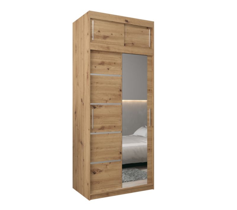 Szafa przesuwna Abiks Verona 2 100 artisan + artisan z nadstawką 1 szt.