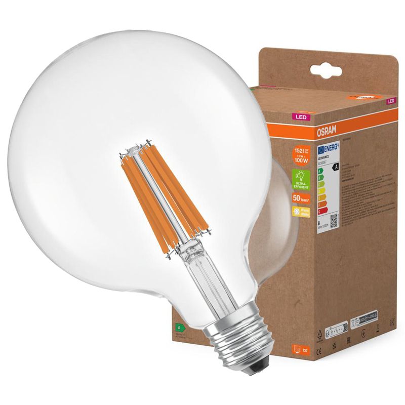 Żarówka LED Osram G125 Kula E27 7.2W 1521lm 2700K 330st Filament 1 szt.