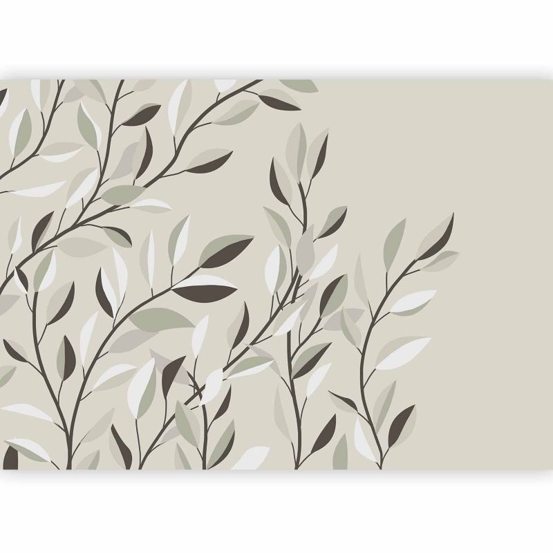 Fototapeta flizelinowa Artgeist 170 g/m2 wodoodporna Liście szara 450x315 (9 części) 10108aa rolka 1 szt