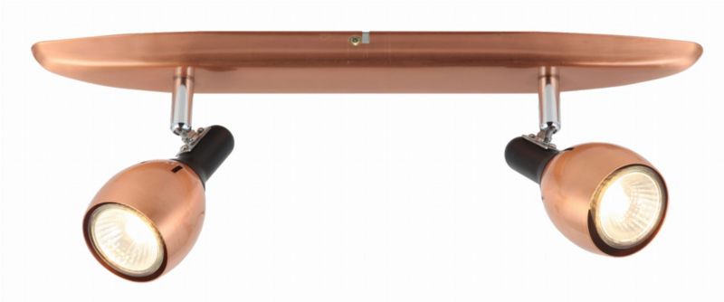 Spot sufitowy Candellux Cross miedziany 2 x GU10 x 50W IP20 wym: 40 x 6 cm - 1 szt.