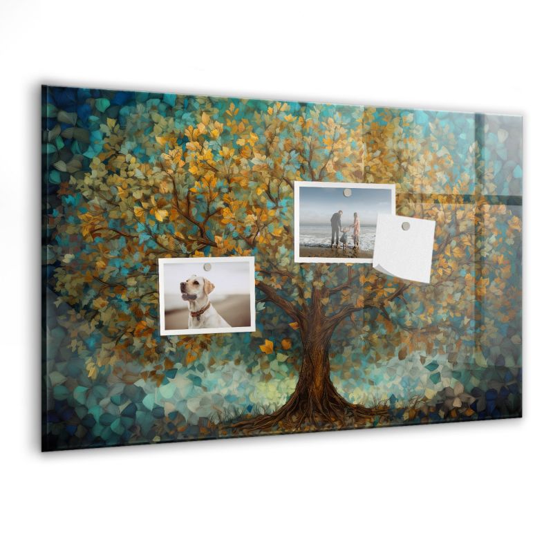 Foto tablica magnetyczna Wallfluent 60x40 cm Drzewo mozaikowe 1 szt.