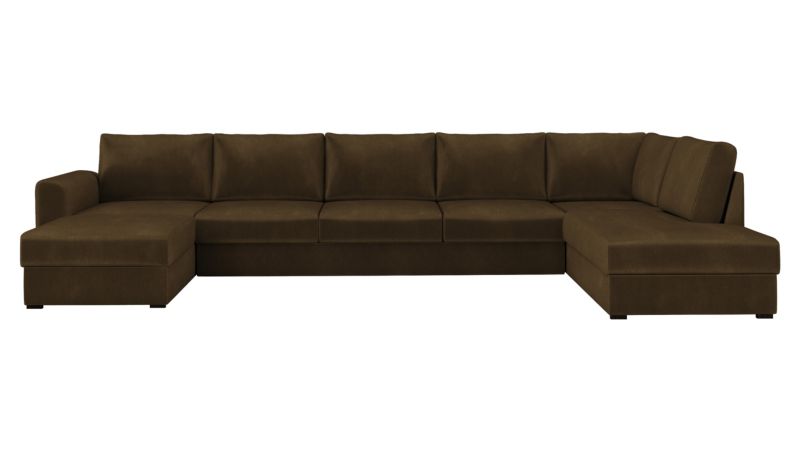 Narożnik z funkcją spania MIRJAN 24 Wilma Large prawy ciemny brąz 1 szt.