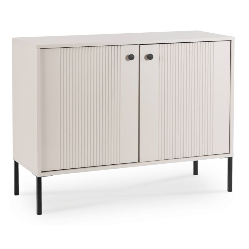 Komoda SOFT Mebel Elite Dwudrzwiowa Ryflowana Kaszmir Nowoczesna Do Salonu Sypialni 1 szt