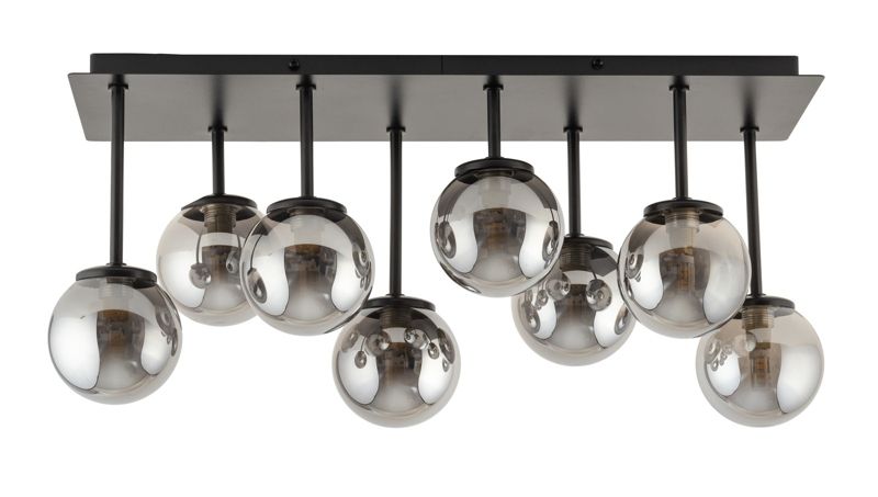 Lampa sufitowa wisząca Sigma Lighting Tulia 3950 czarno-szara dekoracyjna 8xG9 x 1 szt.