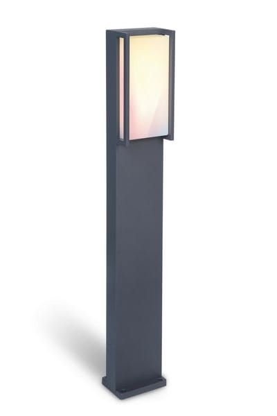Lampa ogrodowa stojąca Lutec Qubo antracyt LED 16W 2600K-6000K 1200lm IP54 wym: 75 x 11 x 9,3 cm aluminium - 1 szt.