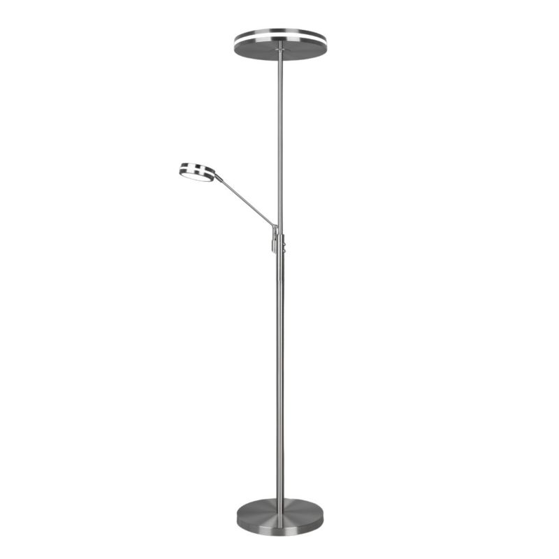 Lampa podłogowa stojąca Trio Franklin srebrna LED 35W 2700K - 4000K 4100lm wym: 181 x 35,2 x 35,2 cm - 1 szt.