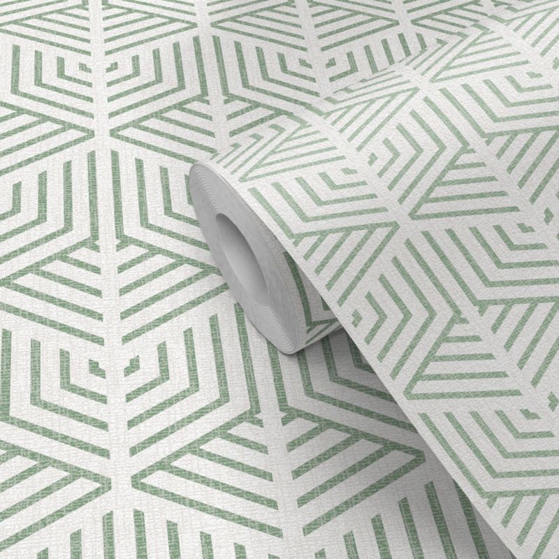 Tapeta easy roll Bassia Geo zielona