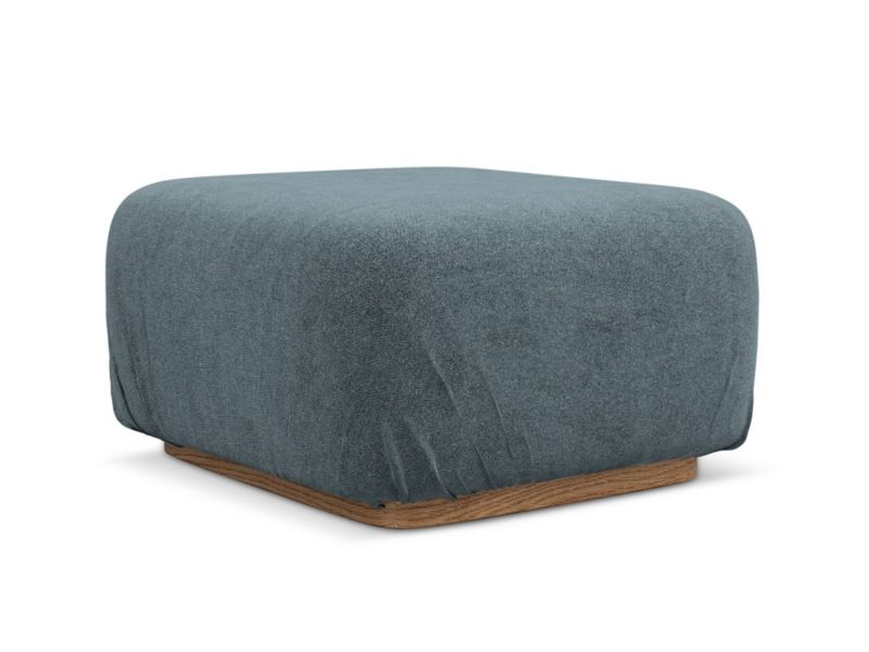 Pufa LaMiaSofa Catania z tkaniny bouclé 83x41 cm jeans 1 szt.