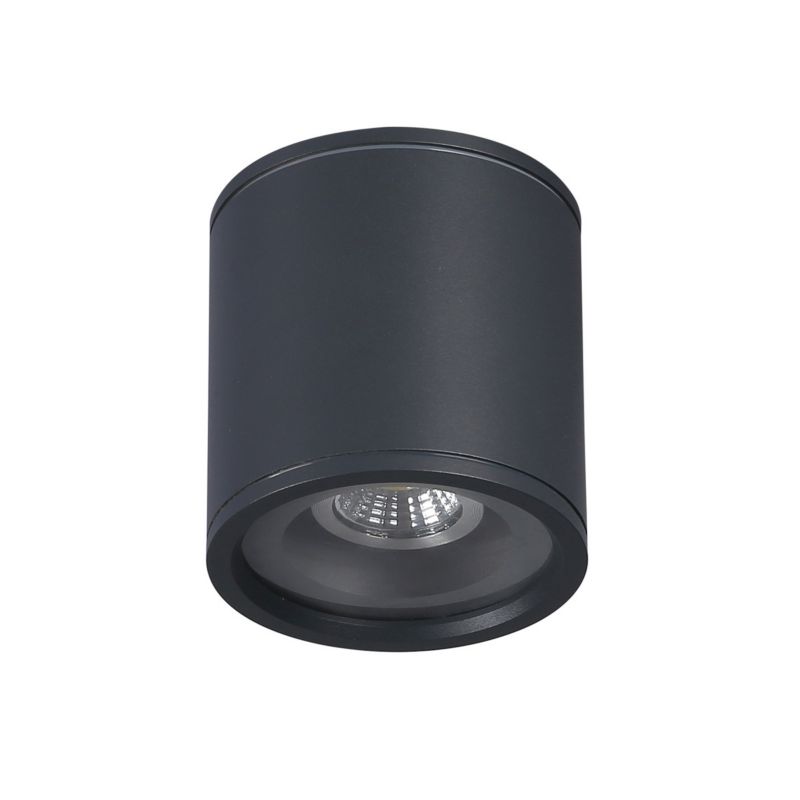 Lampa sufitowa zewnętrzna Italux Tormi czarny piaskowany 1 x GU10 x 10W IP54 wym: 10,5 x 10,5 x 10,5 cm - 1 szt.